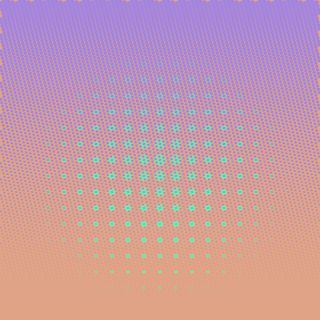A pattern of gold and black dots on a white background