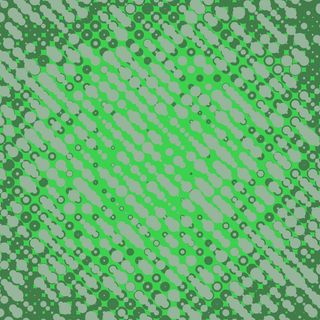 An abstract pattern of grey and dark green dots on a light green background